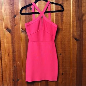 Pink BCBG Maxazaria Bandage Mini Dress